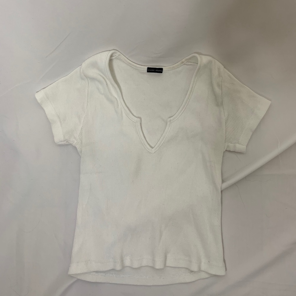 Brandy Melville cropped white tee